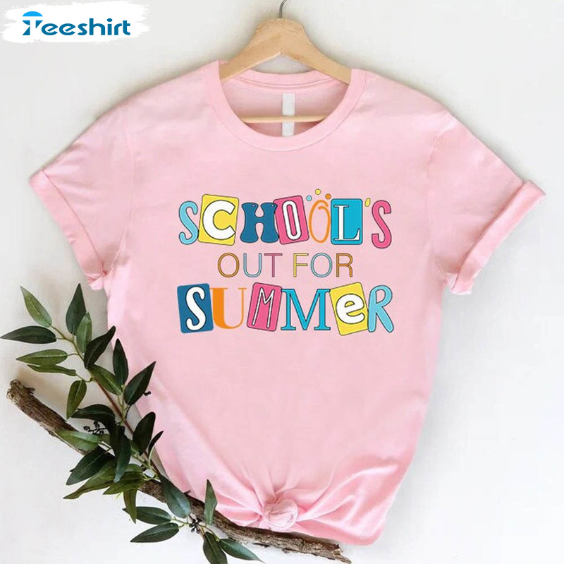 Funny School's Out For Summer Shirt, Cute School Long Sleeve Unisex Hoodie