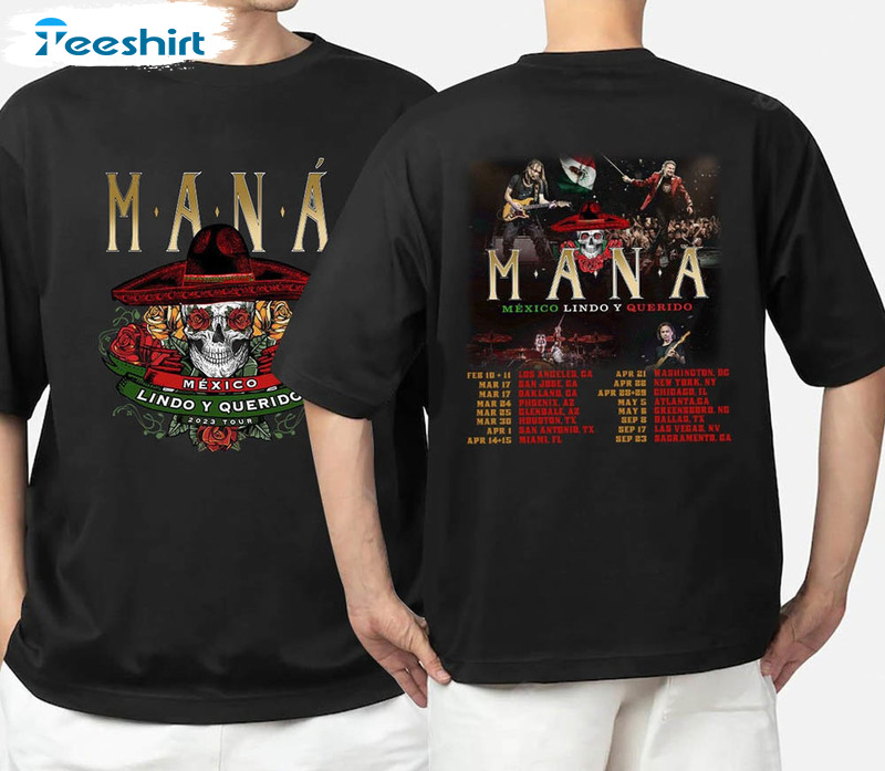 Mana Concert Shirt, Mexico Lindo Y Querido Tour Short Sleeve Unisex T-shirt