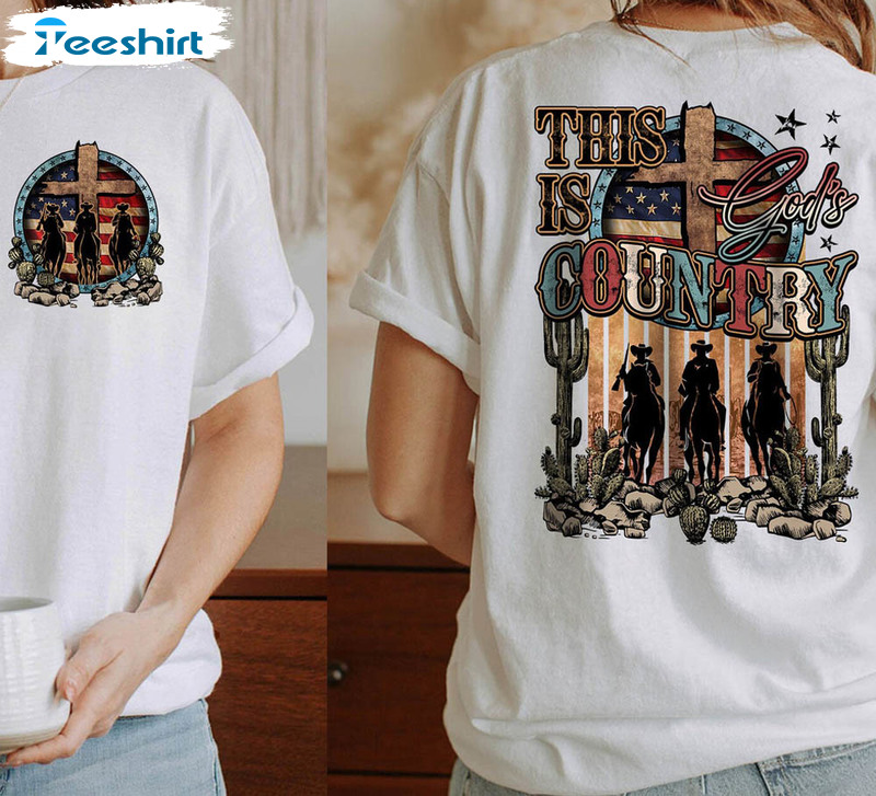 This Is God's Country Shirt, Cowboy Western Short Sleeve Long Sleeve