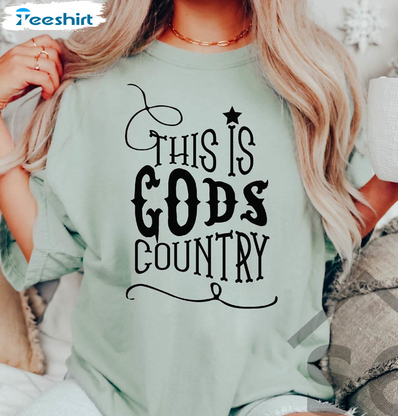 This Is God's Country Shirt, Trendy Long Sleeve Unisex T-shirt