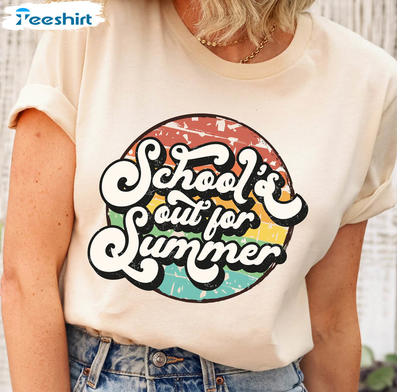 School's Out For Summer Trendy Shirt, Girls Boys Unisex Hoodie Short Sleeve