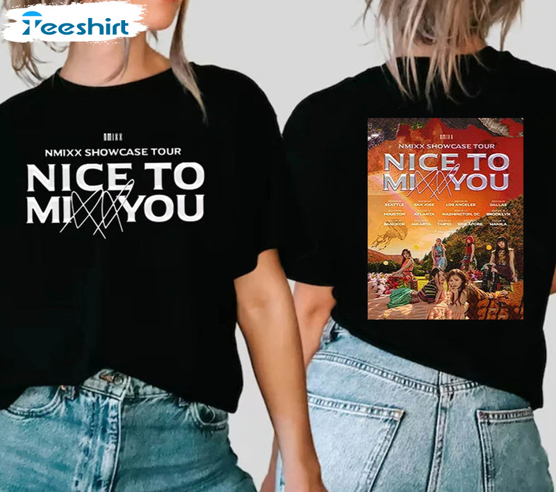 Nmixx Nice To Mix You Funny Shirt, Music Nmixx Tour Short Sleeve Sweatshirt