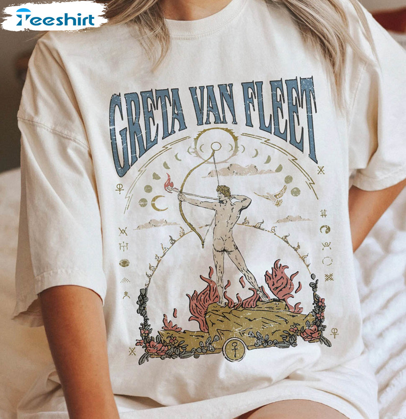 Greta Van Fleet Shirt , Strange Horizons Retro Unisex T-shirt Short Sleeve