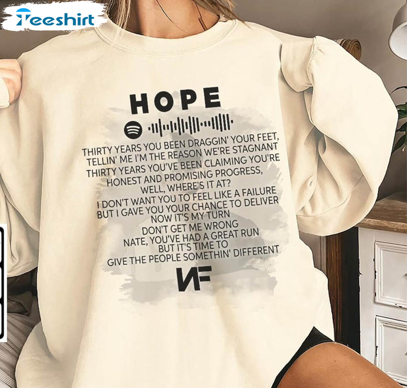 Nf Hope Rap Shirt, Nf With Spotify Code Unisex T-shirt Short Sleeve