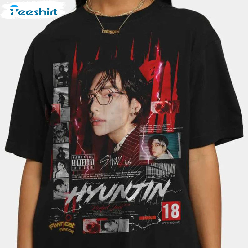 Hyunjin Stray Kids Shirt, Trendy Music Sweatshirt Unisex T-shirt