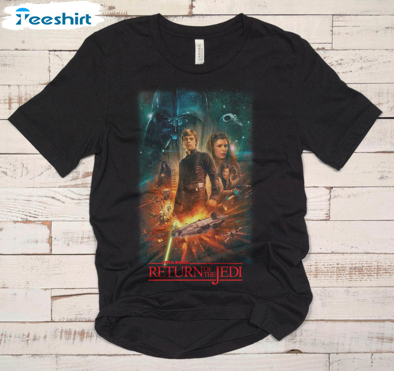 Star Wars Shirt, Vintage Return Of The Jedi 40th Anniversary 2023 Movie Crewneck Unisex Hoodie