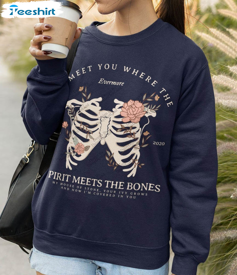 Meet You Where The Pirit Meets The Bones Trendy Sweatshirt, Crewneck