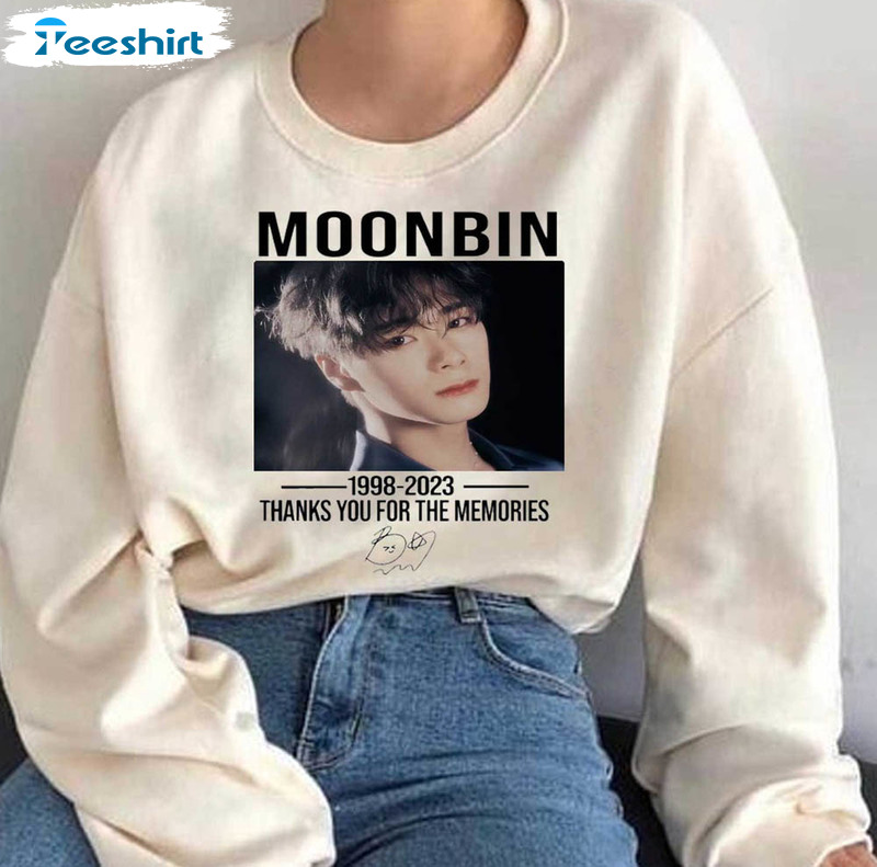 Astro Moon Bin Thank You For The Memories 1998 2023 Shirt, Rest In Love Moon Short Sleeve Unisex Hoodie