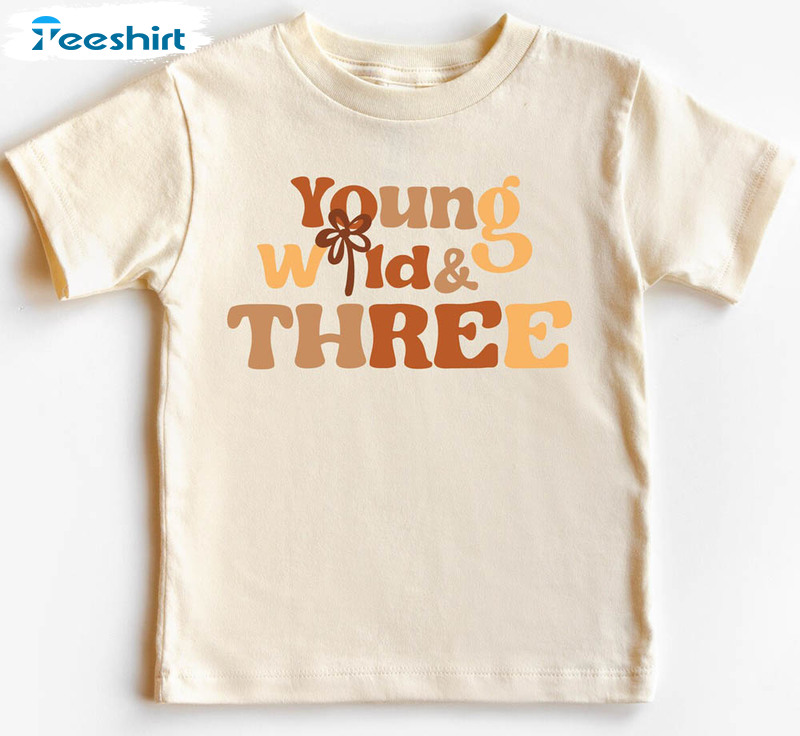 Three Year Birthday Trendy Shirt, 3rd Birthday Girl Short Sleeve Unisex T-shirt