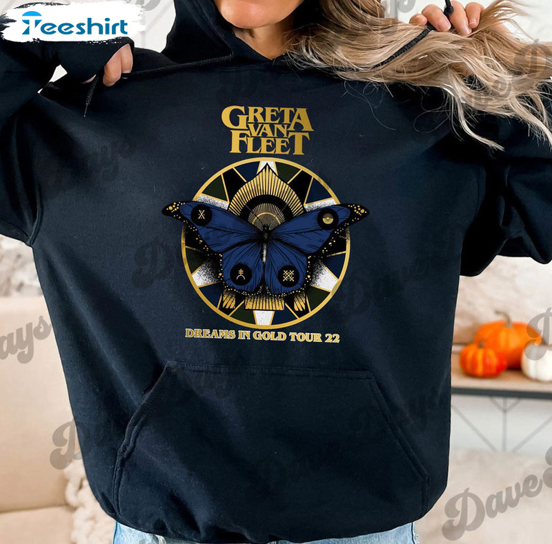 Greta Van Fleet Rock Band Shirt, Dream In Gold Unisex Hoodie Unisex T-shirt