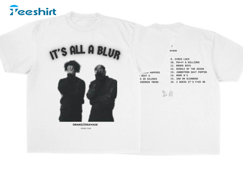 It's All A Blur Tour Shirt, Trendy Music Sweatshirt Short Sleeve