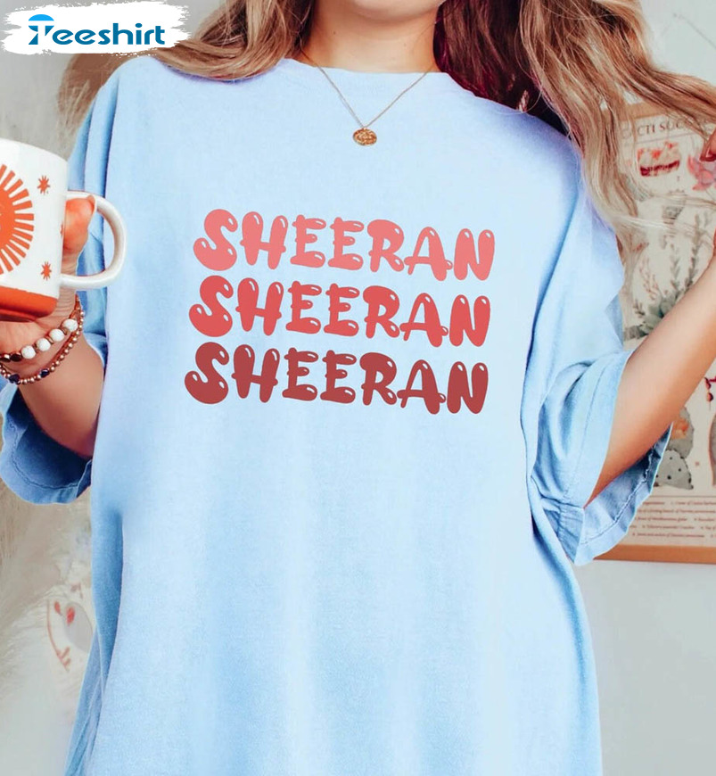 Ed Sheeran Music Shirt, Mathematics Tour Music Lyrics Unisex T-shirt Crewneck