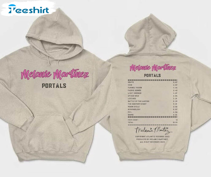 Melanie Martinez Album Receipt Shirt, Portals Tracklist Unisex T-shirt Crewneck