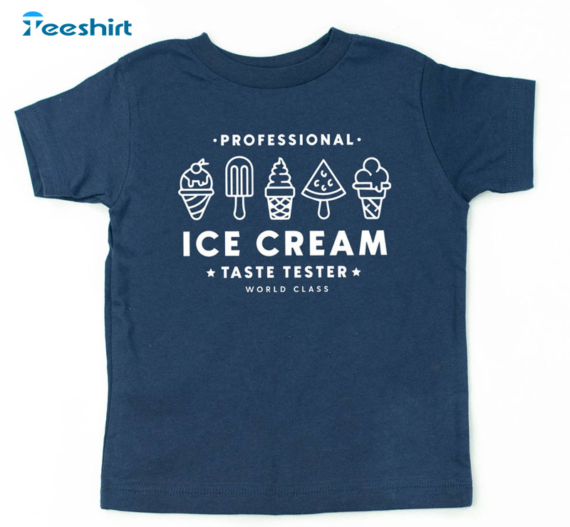 Professional Ice Cream Taste Tester Vintage Shirt, Cute Pattern Unisex T-shirt Short Sleeve