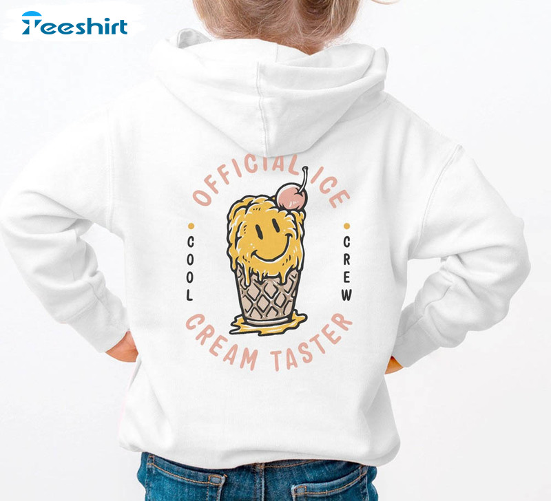 Official Ice Cream Taster Cute Shirt, Funny Short Sleeve Unisex Hoodie