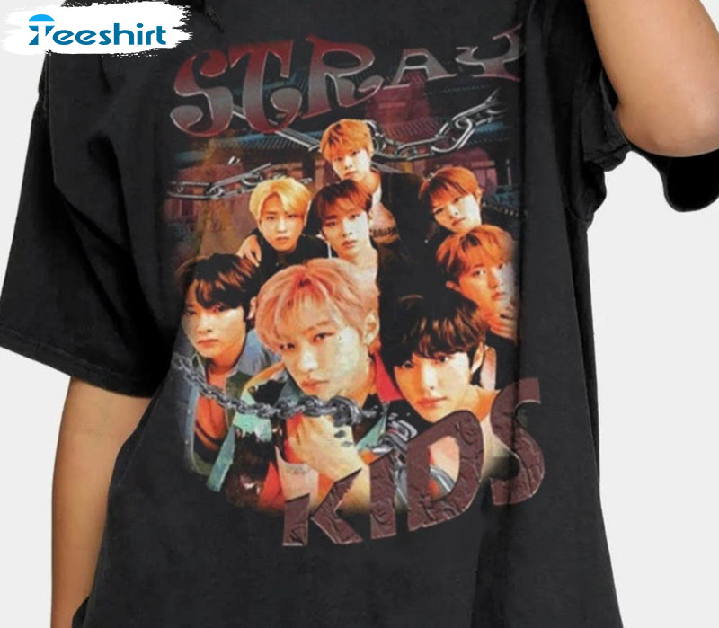 Stray Kids Boy Band Kpop Shirt, Trending Music Crewneck Sweatshirt