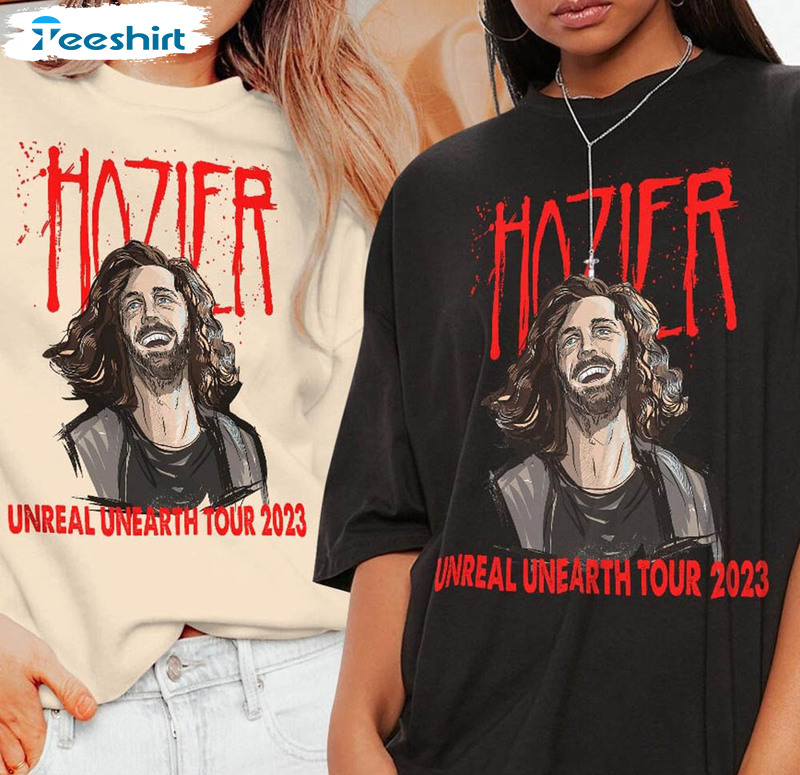 Hozier Unreal Unearth Tour 2023 Shirt, Vintage Music Sweatshirt Short Sleeve