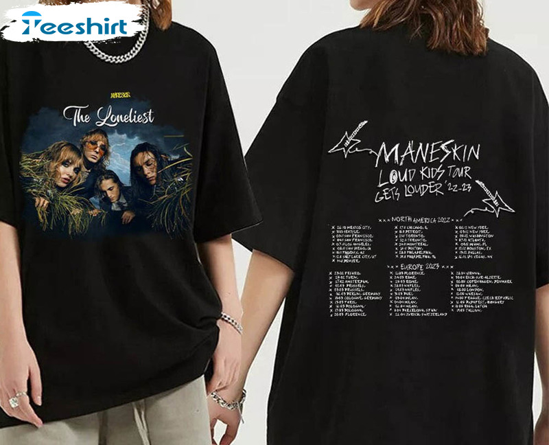 Maneskin Band Shirt, Italian Music Band Short Sleeve Unisex Hoodie