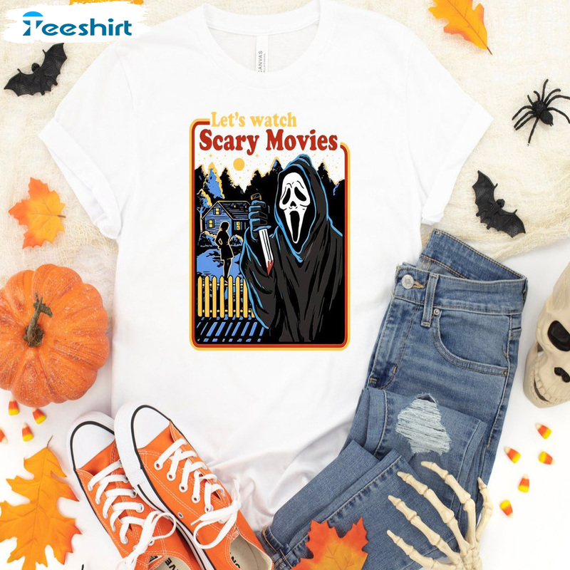 Scary Movie Shirt, Spooky Season Unisex Hoodie, Halloween Movie Sleeve Shirt