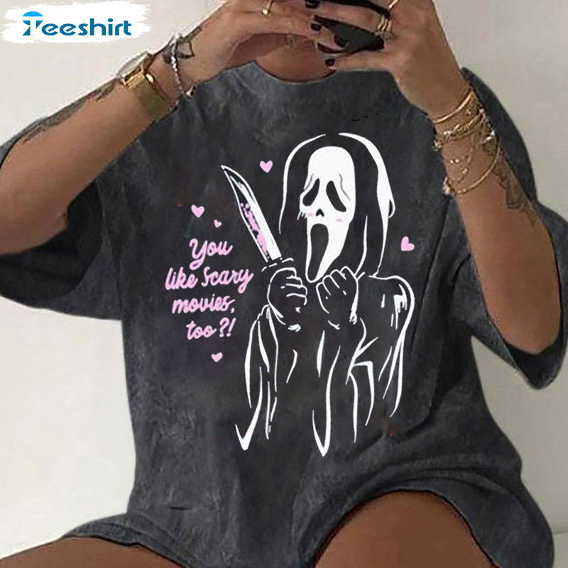 Halloween Ghostface Sweatshirt, You Like Scary Movie T-Shirt, Halloween Ghost Funny Unisex Hoodie