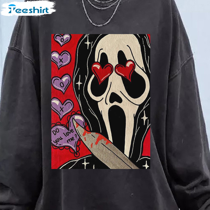 Ghostface Do You Love Me Sweatshirt, Halloween Ghost Crewneck, Funny Ghost T-Shirt