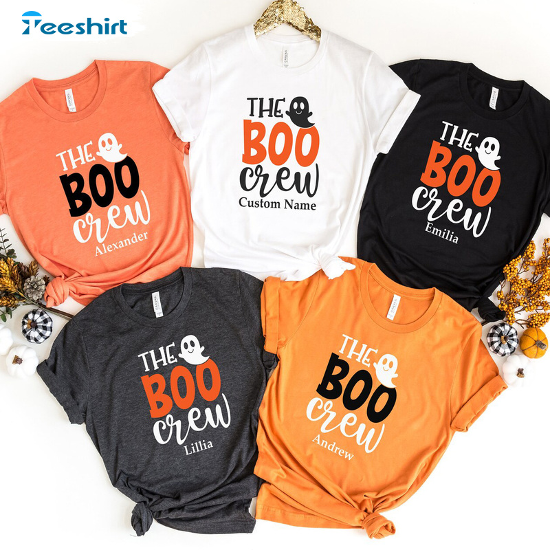 Boo Crew T-Shirt For Group, Halloween Ghost Unisex Hoodie, Funny Boo Sweatshirt