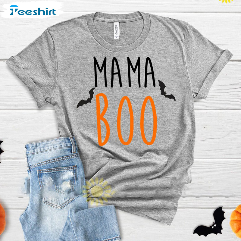 The Boo Crew T-Shirt, Funny Boo Ghost Tee Tops For Mom Family, Halloween Bat Sweatshirt