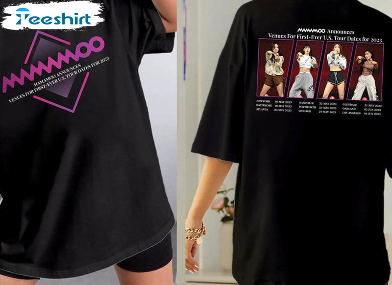 Mamamoo Tour 2023 Trendy Shirt, Kpop Tour Music Short Sleeve Unisex T-shirt
