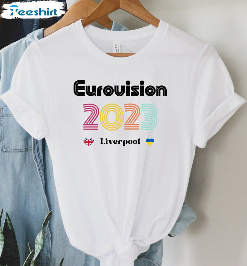 Eurovision 2023 Trendy Shirt, Liverpool Eurovision Contest Music Party Sweatshirt Crewneck