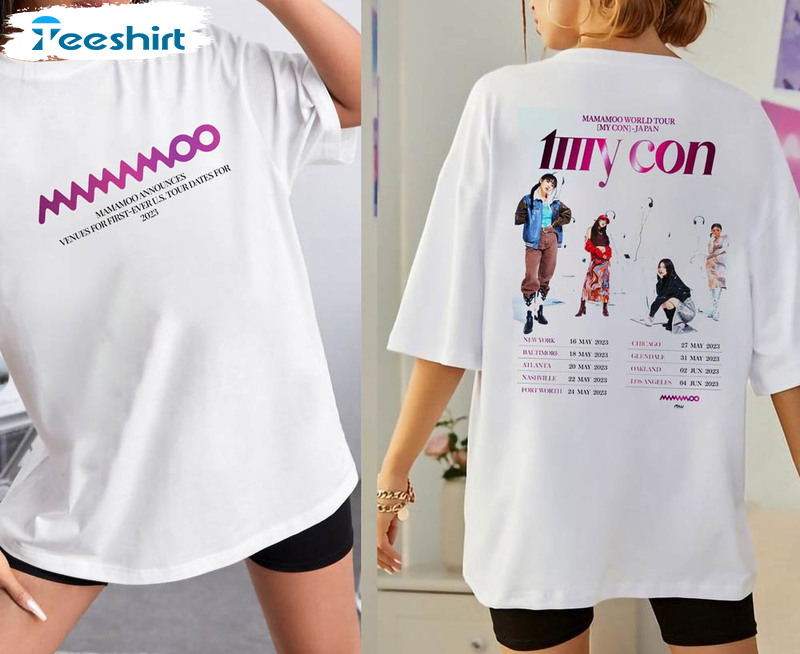 Korean Pop Singer Shirt, Mamamoo Tour Crewneck Short Sleeve