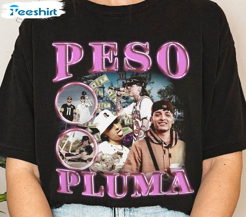 Peso Pluma Trendy Shirt, Pluma Tour 2023 Crewneck Short Sleeve