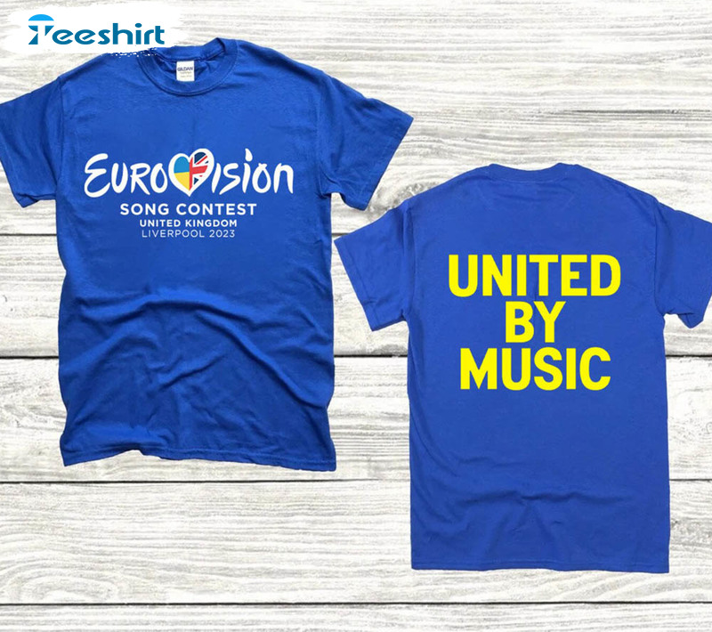 Eurovision Song Contest Shirt, Liverpool Uk Music Long Sleeve Short Sleeve