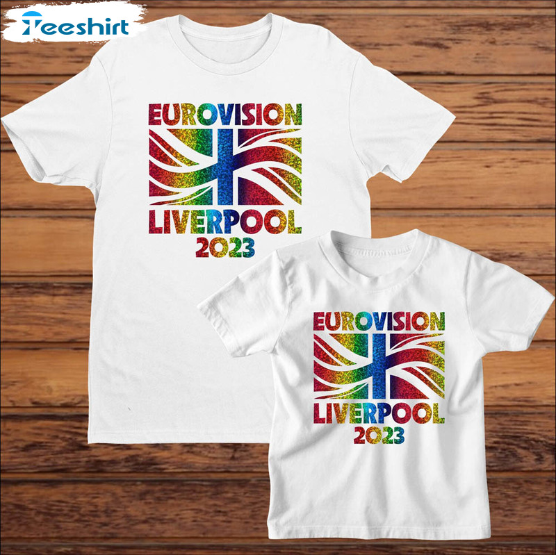 Eurovision 2023 Liverpool Shirt, Music Party Unisex T-shirt Sweater