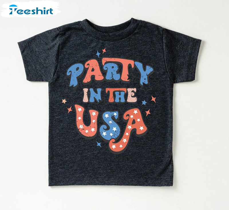 Party In The Uss Shirt, Trendy 4th Of July Unisex Hoodie Long Sleeve