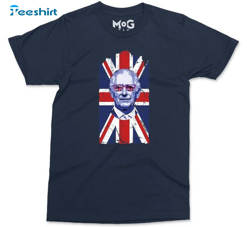 Union Jack King Charles Iii Shirt, Coronation Souvenir Unisex T-shirt Crewneck