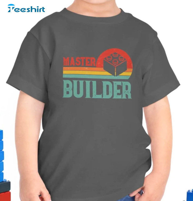 Block Building Shirt, Vintage Builder Family Matching Crewneck Unisex Hoodie