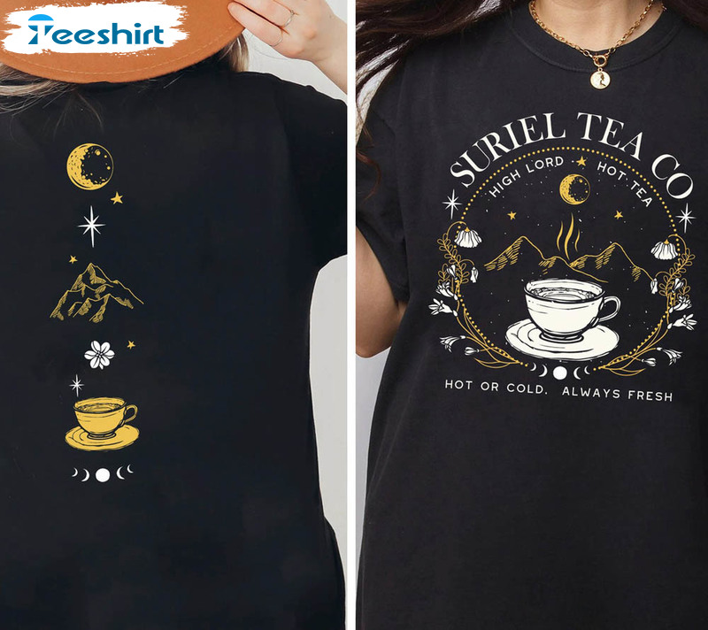 Suriel Tea Co Acotar Shirt, Sarah J Maas Long Sleeve Short Sleeve