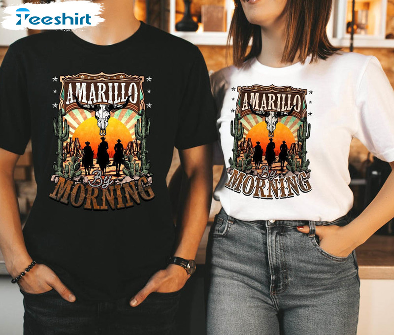 Amarillo By Morning Trendy Shirt, Country Music Western Short Sleeve Unisex T-shirt