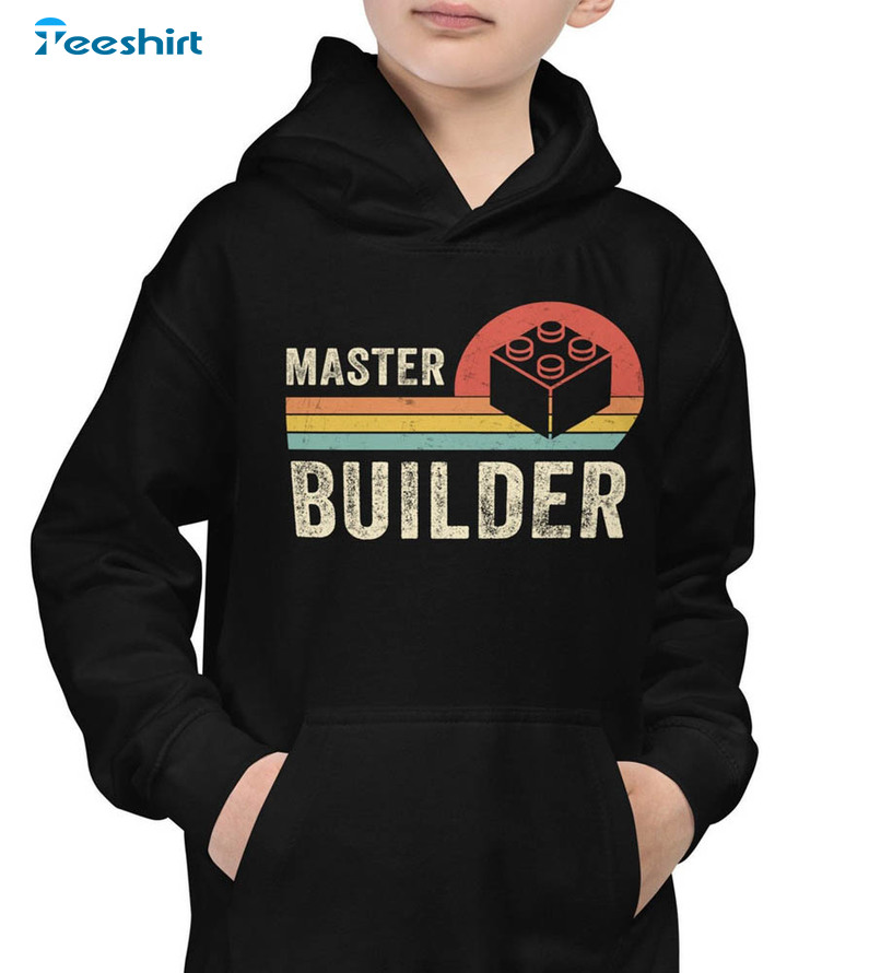 Master Builder Ho Shirt, Building Blocks Eat Sleep Block Repeat Gaming Family Sweater Unisex T-shirt