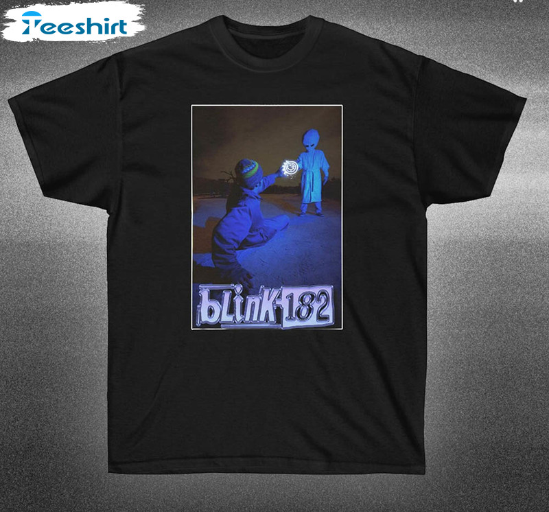 Blink 182 Glowing Logo Shirt, Came To Conquer Music Rock Crewneck Tee Tops