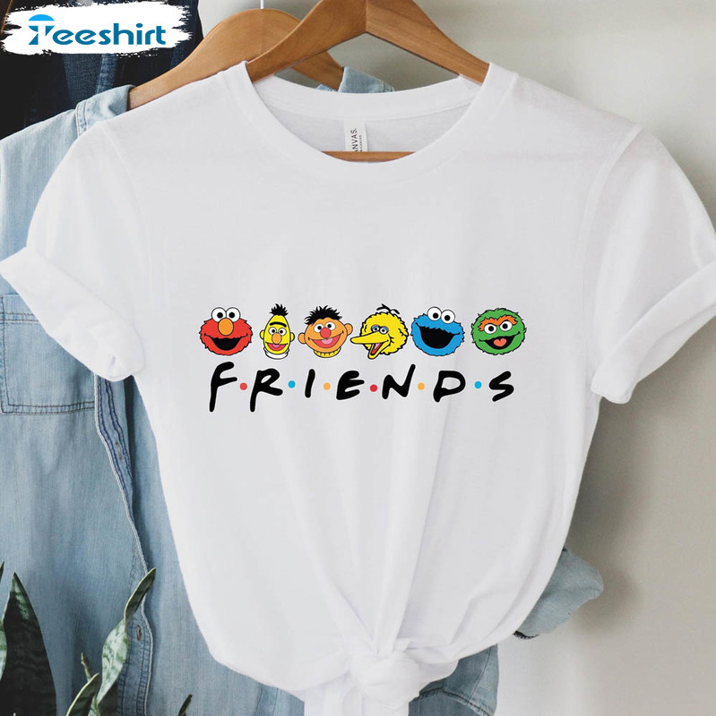 Sesame St Friends Shirt, Sesame Street Unisex Hoodie Short Sleeve