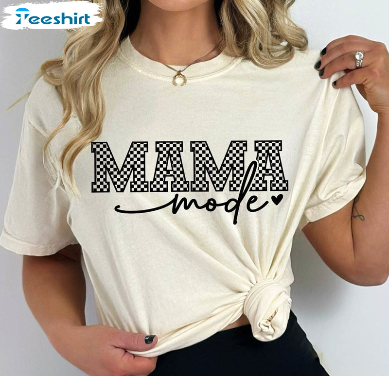 Checkered Mama Shirt, Mama Mode Tee Tops Unisex T-shirt