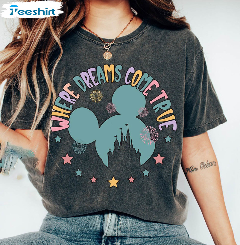 Where Dreams Come True Shirt, Happiest Place On Earth Short Sleeve T-shirt