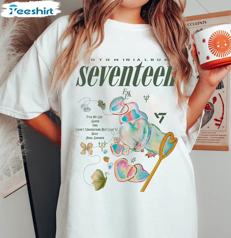 Vintage Seventeen Album Shirt, Seungkwan Jun Seventeen Scoups Hoshi Sweater Hoodie