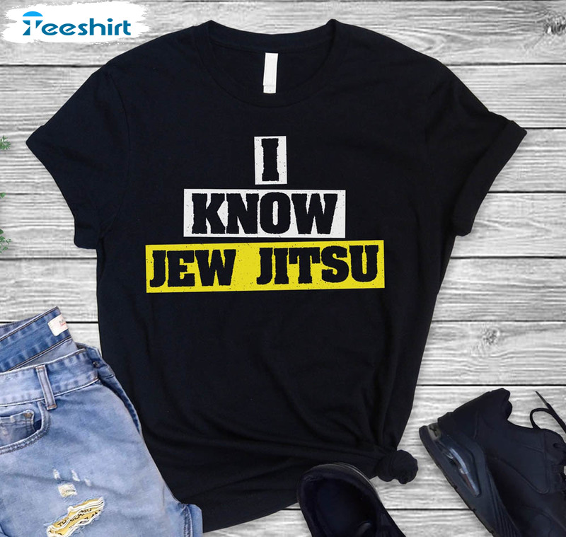 I Know Jew Jitsu Shirt, Vintage Short Sleeve Crewneck