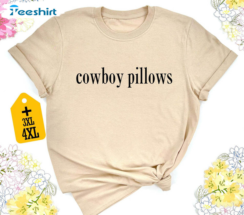 Cowboy Pillows Shirt, Funny Western Long Sleeve Short Sleeve