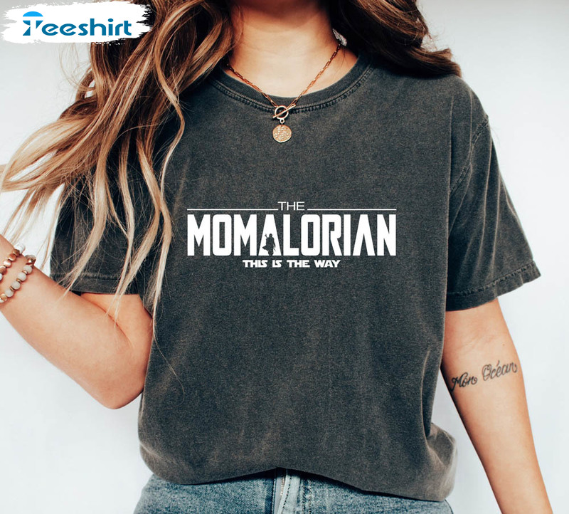 The Momalorian Trendy Shirt, Funny Mom Galaxy Unisex T-shirt Long Sleeve