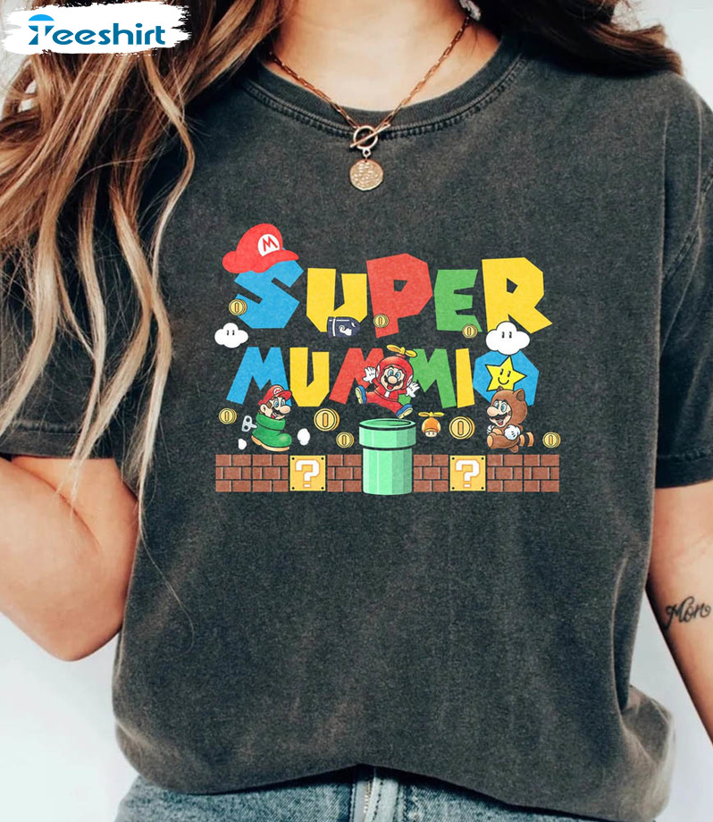 Super Mommio Shirt, Super Mommio Best Mom Tee Tops Short Sleeve