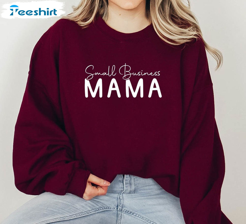 Small Business Mama Sweatshirt, Entrepreneur Short Sleeve Sweatshirt