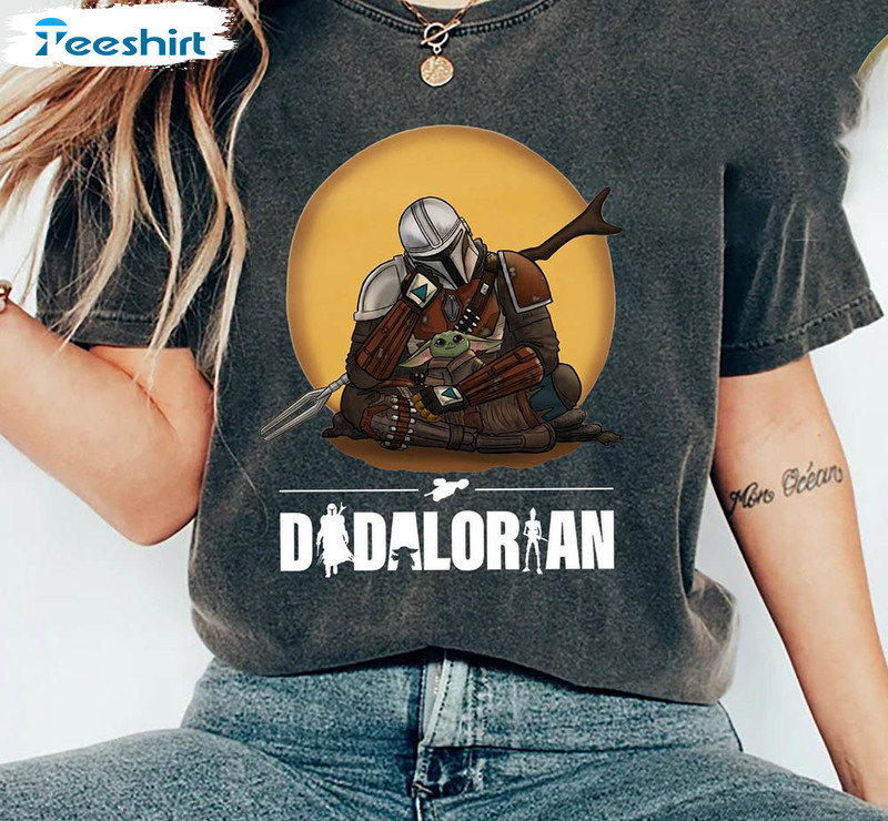 Vintage Dadalorian Shirt, Best Dad Long Sleeve Unisex Hoodie